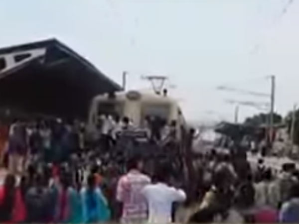 Chennai suburban train services affected because of college students rail rogo Chennai suburban train services affected because of college students rail rogo