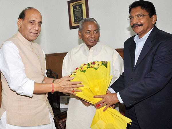 Governor Vidyasagar Rao meet Union Home minister Rajnath Singh Governor Vidyasagar Rao meet Union Home minister Rajnath Singh