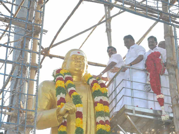 மதுரையில் தேவர் சிலைக்கு அஞ்சலி