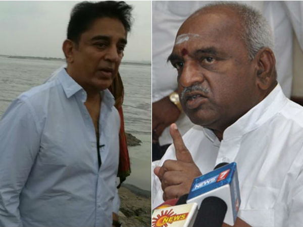 Union Minister Pon Radha kirshanan welcomes Kamal visiting in Ennore port Union Minister Pon Radha kirshanan welcomes Kamal visiting in Ennore port
