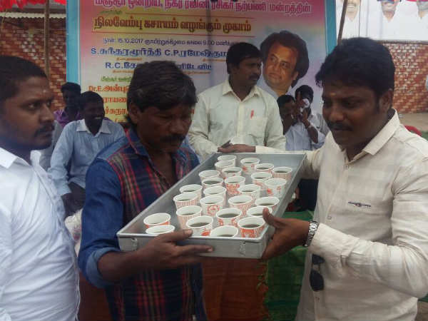 Nilavembu water for Dengue by Rajini fans Nilavembu water for Dengue by Rajini fans