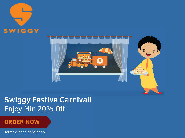 Day & Night Food Delivery! Opt SWIGGY Now Get 20% Cashback* Day & Night Food Delivery! Opt SWIGGY Now Get 20% Cashback*