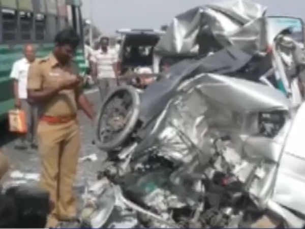 In Tiruppur Amni van and govt. bus hit on each other and 3 died In Tiruppur Amni van and govt. bus hit on each other and 3 died
