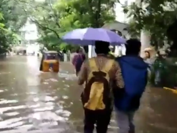 Water logging in Anna University campus- video shows Water logging in Anna University campus- video shows