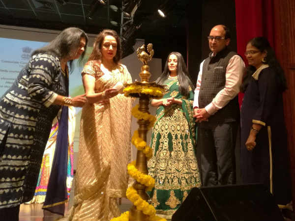 Actress Hema malini released her dreams care book in Dubai Actress Hema malini released her dreams care book in Dubai