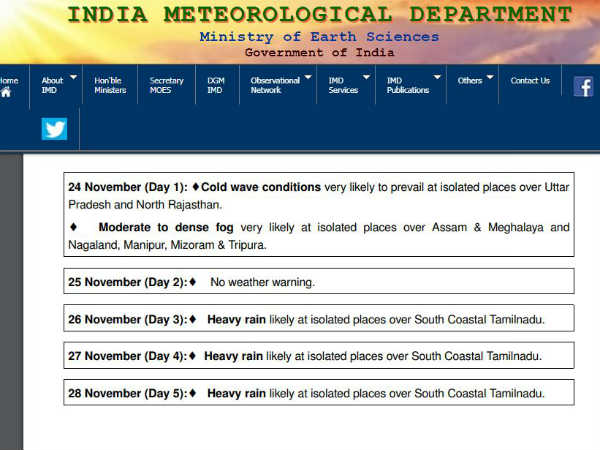 Indian metrology department forecast warning says that south coast tamilnadu will get rain Indian metrology department forecast warning says that south coast tamilnadu will get rain