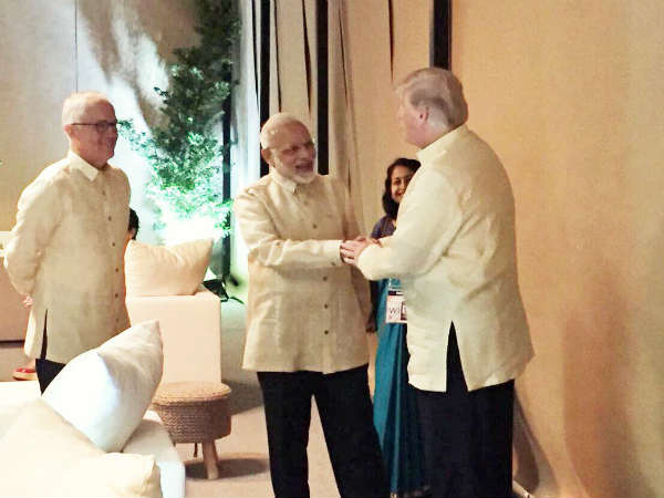 PM Narendra Modi meets Donald Trump in Philippines PM Narendra Modi meets Donald Trump in Philippines