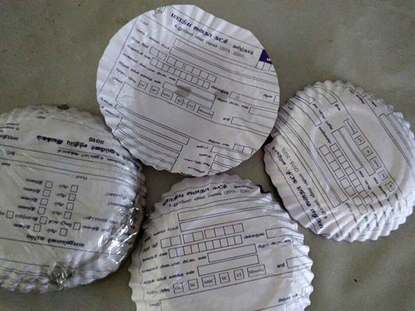 Now BJP membership forms as raw material for Paper Plates Now BJP membership forms as raw material for Paper Plates