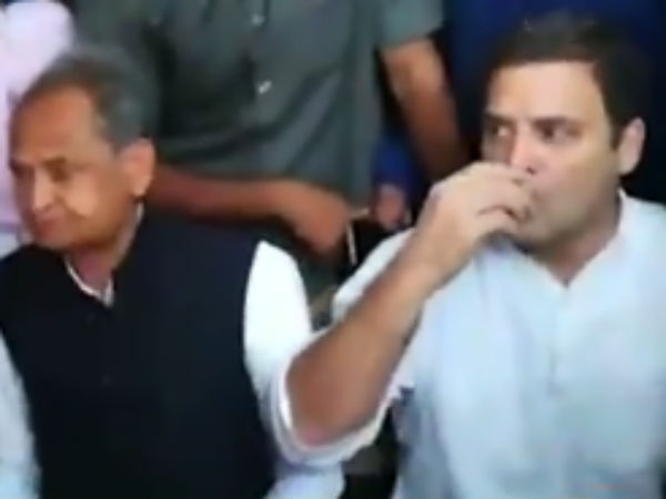 Rahul gandhi eats jalebi at road side eatery in Gujarat Rahul gandhi eats jalebi at road side eatery in Gujarat