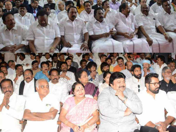 Vaiko seated in 2nd row at PM Modi function Vaiko seated in 2nd row at PM Modi function