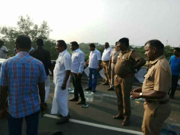 விபத்தில் சிக்கிய புகழேந்தி