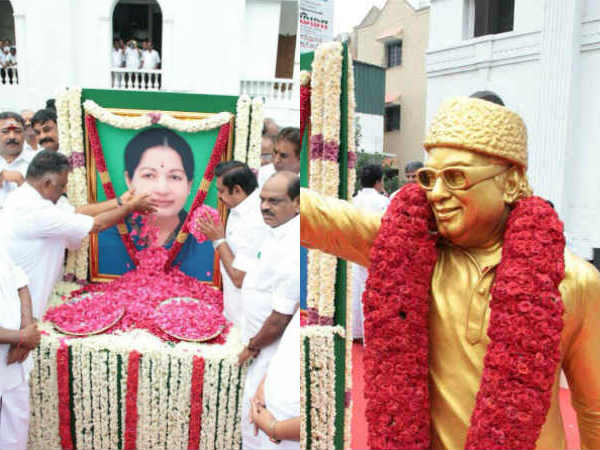 வெற்றி வாகை சூடிய எம்.ஜி.ஆர், ஜெயலலிதா