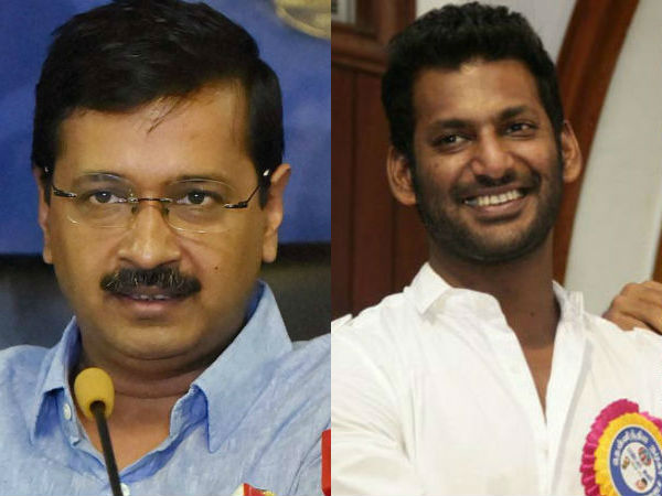 Welcome Vishal your entry in politics - Arvind Kejriwal post Welcome Vishal your entry in politics - Arvind Kejriwal post