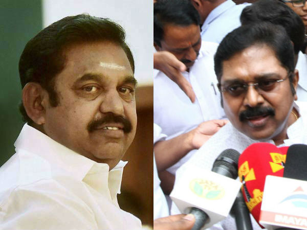 Fight between Dinakaran group and Edappadi gropu in RK nager election campaign Fight between Dinakaran group and Edappadi gropu in RK nager election campaign