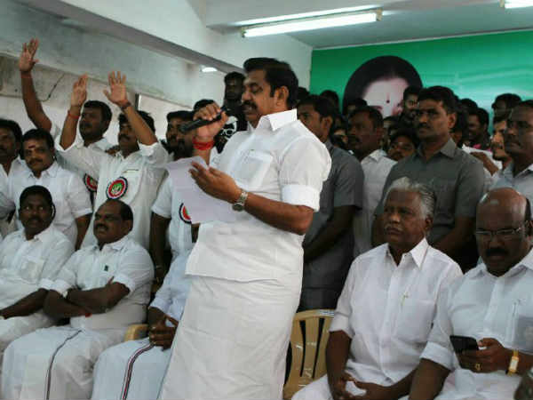 CM Edappadi Palanisamy campaigns in RK Nagar CM Edappadi Palanisamy campaigns in RK Nagar