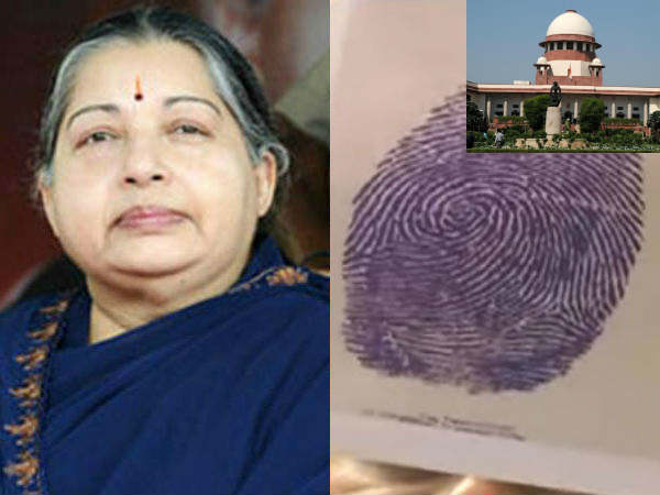 SC ban Madras high court Jayalalalithaa's thumb impression case SC ban Madras high court Jayalalalithaa's thumb impression case