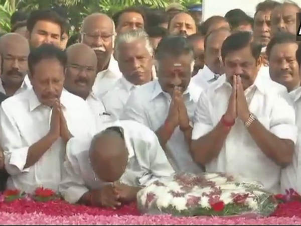 OPS and EPS with important Leasders of ADMK paid Homage to MGR on his memorial Day OPS and EPS with important Leasders of ADMK paid Homage to MGR on his memorial Day