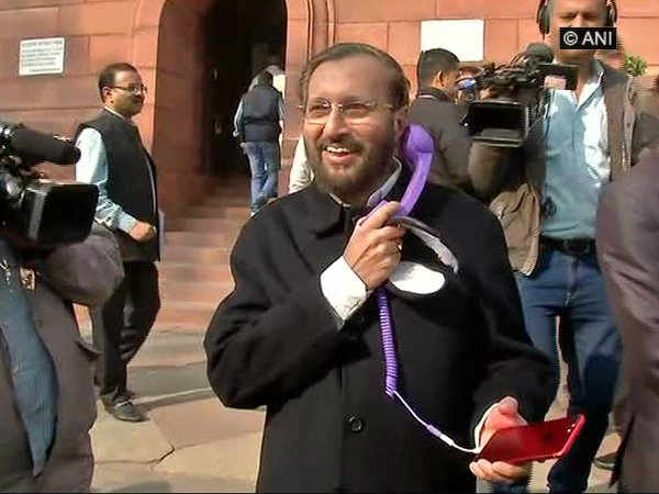 Prakash Javadekar uses Landline Receiver to protect him from cellphone radiation Prakash Javadekar uses Landline Receiver to protect him from cellphone radiation
