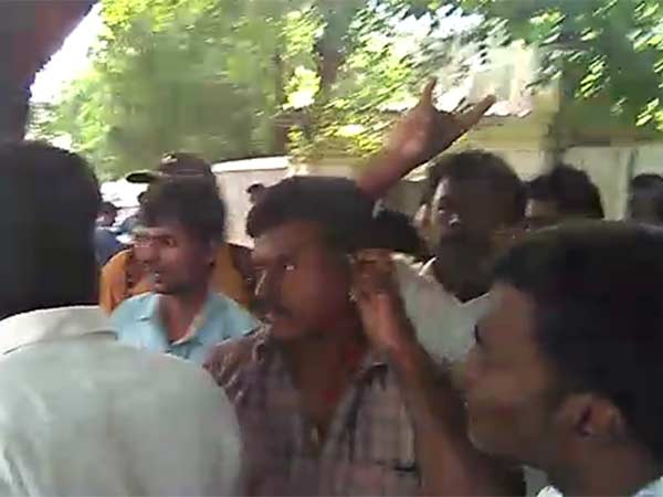 Rajinikanth fans gathered at Poesgarden to wish him Rajinikanth fans gathered at Poesgarden to wish him