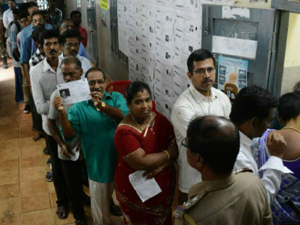 RK Nagar registers 75% votes RK Nagar registers 75% votes