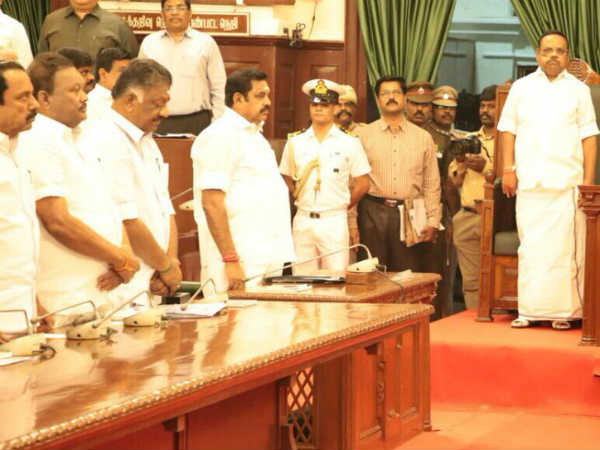 Condolence for Ockhi death in TN assembly Condolence for Ockhi death in TN assembly