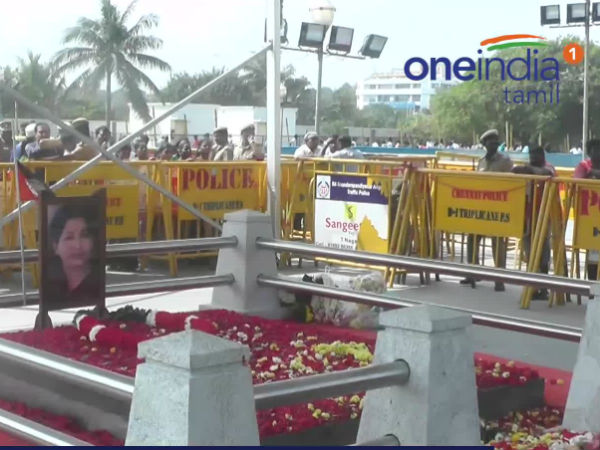 CM and Deputy CM went to Jayalalitha Memorial and paid tribute CM and Deputy CM went to Jayalalitha Memorial and paid tribute