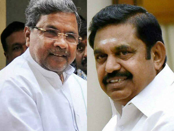 Chief minister Edappadi Palanisami writes letter to Karnataka Chief minister Siddaramiah Chief minister Edappadi Palanisami writes letter to Karnataka Chief minister Siddaramiah