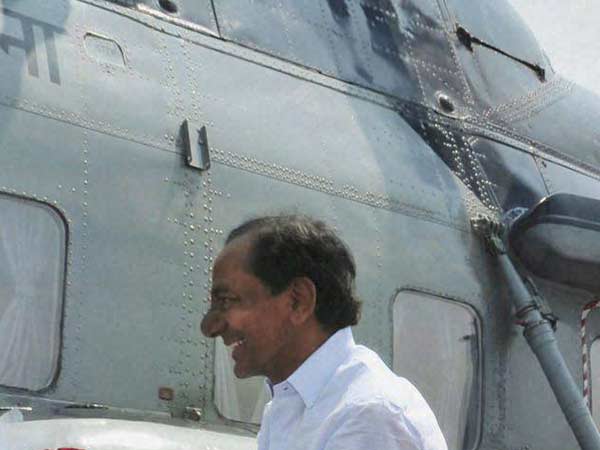 Fire Breaks Out in Telangana CM KCR Helicopter Fire Breaks Out in Telangana CM KCR Helicopter