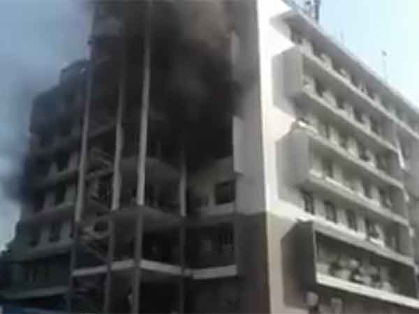Fire accident near Chennai central railway station Fire accident near Chennai central railway station
