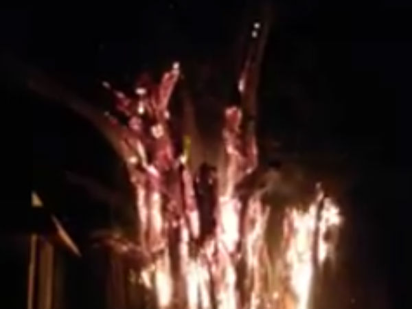 தீ விபத்து பக்தர்கள் சந்தேகம்