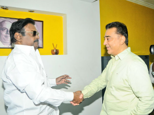 Vijayakant- Kamalhassan meet in Koyambedu DMDK Office Vijayakant- Kamalhassan meet in Koyambedu DMDK Office