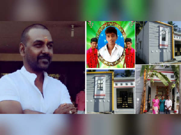 Actor Ragava lawrence handed over new house to Salem family Actor Ragava lawrence handed over new house to Salem family