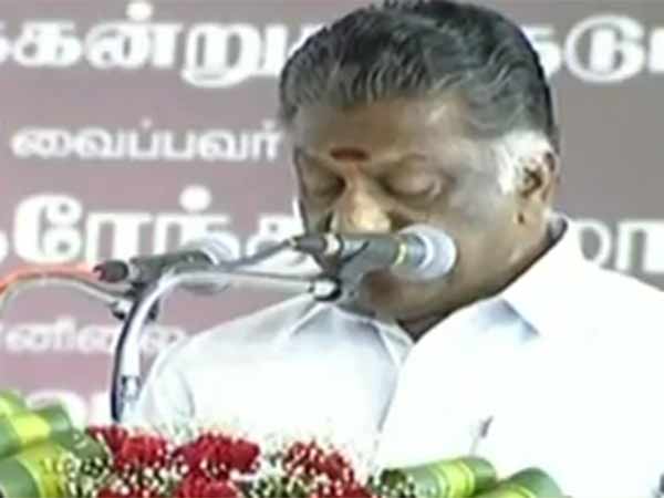 Deputy CM O Paneerselvam welcomes PM with english speech Deputy CM O Paneerselvam welcomes PM with english speech