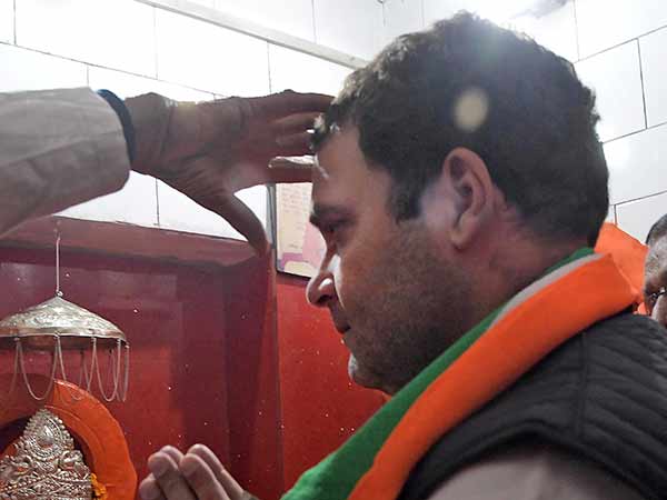Rahul Gandhi starts his election campaign from temple visit Rahul Gandhi starts his election campaign from temple visit