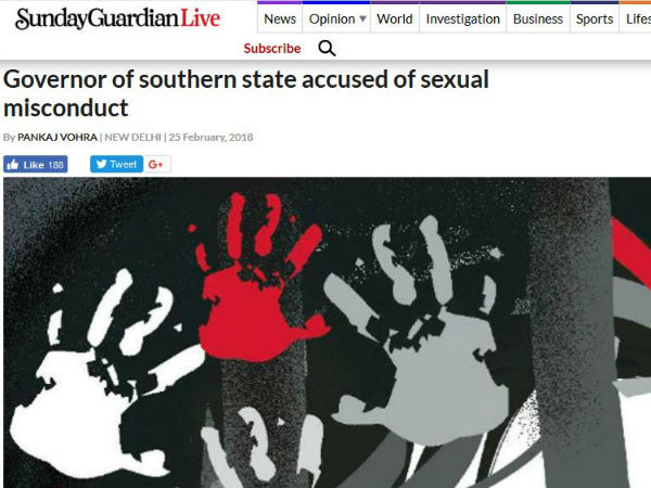 Governor of southern state accused of sexual misconduct, reports Sunday Guardian Live Governor of southern state accused of sexual misconduct, reports Sunday Guardian Live