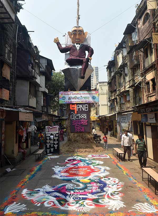 Angry Mumbaiwallahs planned to burn the effigy of Nirav Modi on Holi celebration Angry Mumbaiwallahs planned to burn the effigy of Nirav Modi on Holi celebration