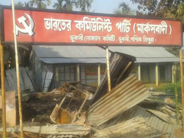 Tripura CPM Cadres Under Attack Tripura CPM Cadres Under Attack