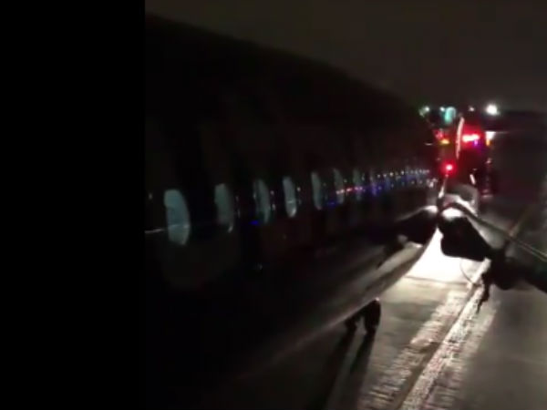 passengers leap from wing of plane after emergency landing passengers leap from wing of plane after emergency landing