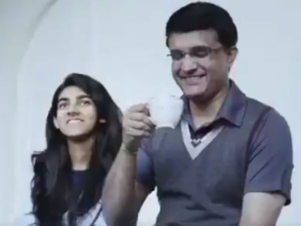 Ganguly and daughter Sana lovly video goes viral Ganguly and daughter Sana lovly video goes viral