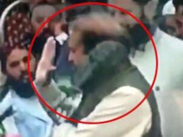 A Shoe thrown at Nawaz Sharif in Lahore A Shoe thrown at Nawaz Sharif in Lahore