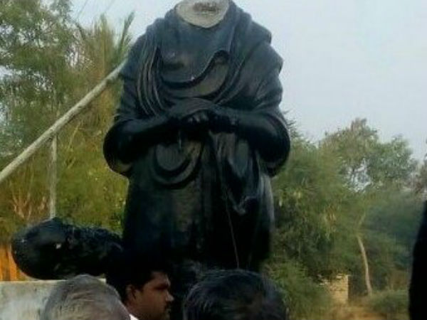 CRPF Soldier arrested for damaging Periyar Statue CRPF Soldier arrested for damaging Periyar Statue