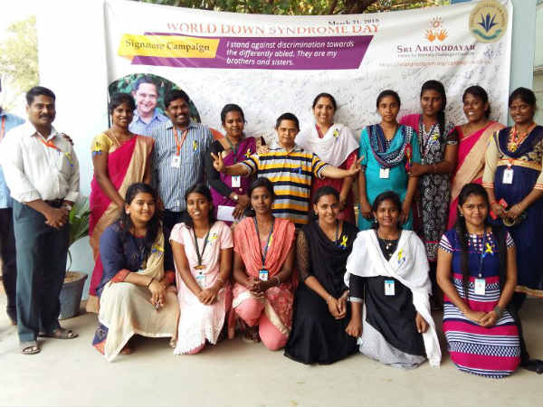 Sri Arunodayam did campaign on World Down Syndrome Day in Chennai Sri Arunodayam did campaign on World Down Syndrome Day in Chennai