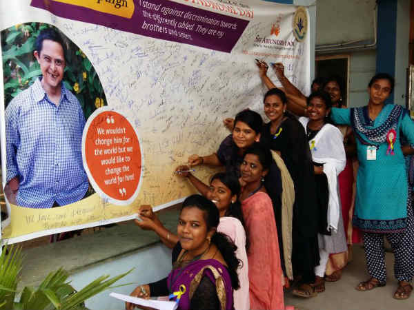 Sri Arunodayam did campaign on World Down Syndrome Day in Chennai Sri Arunodayam did campaign on World Down Syndrome Day in Chennai