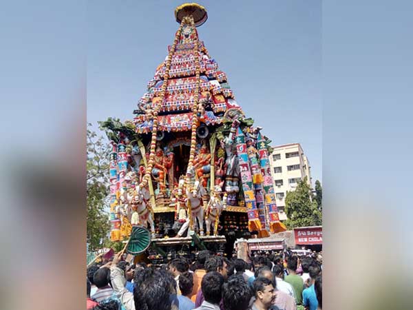 The annual car festival at Mylapore Sri Kapaleeswarar Temple The annual car festival at Mylapore Sri Kapaleeswarar Temple