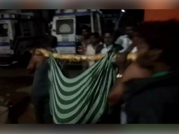 IAF Helicopter retrieves the body of the deceased IAF Helicopter retrieves the body of the deceased