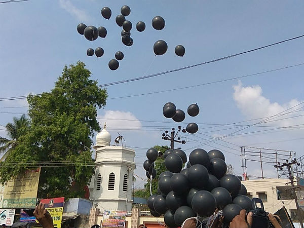 Black Balloons against Modi Black Balloons against Modi