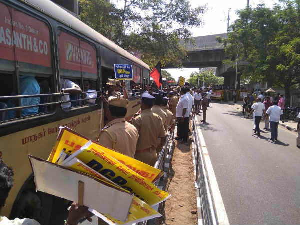 Chennai: Protest rally on DMK-Against DGP Chennai: Protest rally on DMK-Against DGP