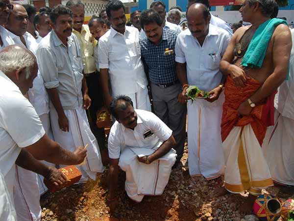 Surandai busstand renovation works begins with Boomi Poojai Surandai busstand renovation works begins with Boomi Poojai