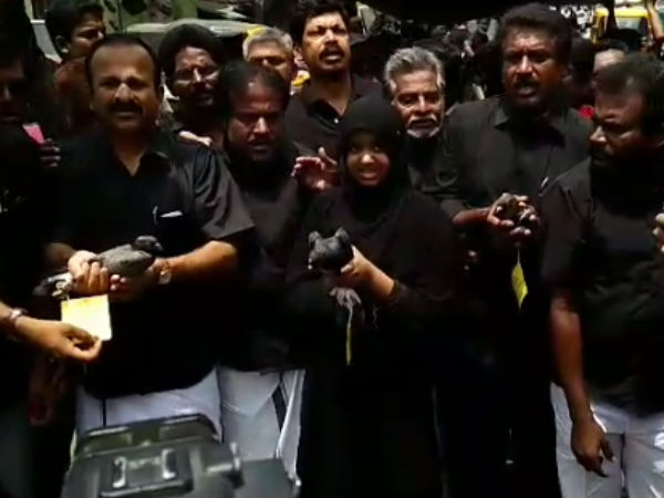 DMK protest in Coimbatore by make flying pigeons DMK protest in Coimbatore by make flying pigeons