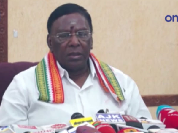 Pondicherry CM Narayanasamy condemns SV Shekher Pondicherry CM Narayanasamy condemns SV Shekher